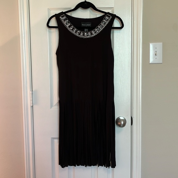 Frank Lyman Design Tops - NWT Frank Lyman Jeweled Fringe Tunic